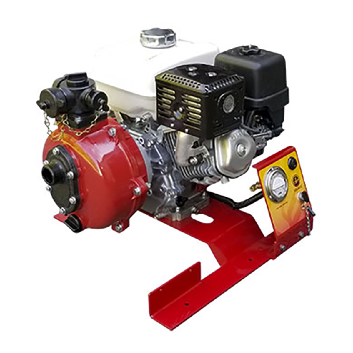 CET 9 HP Skid Mounted Pump Honda Engine 12V Connect Twin Outlets