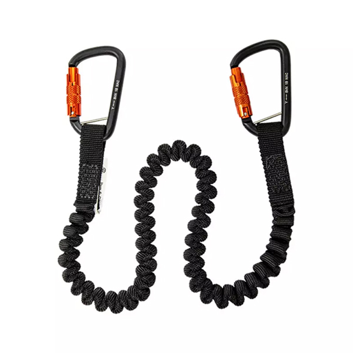 Safewaze 15 lb Elasticated Tool Tether, 2 Carabiner, 31" to 61"