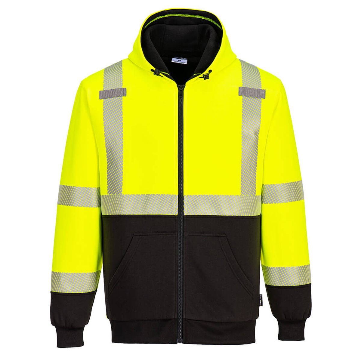 Portwest Hi-Vis Contrast Zipped Winter Hoodie