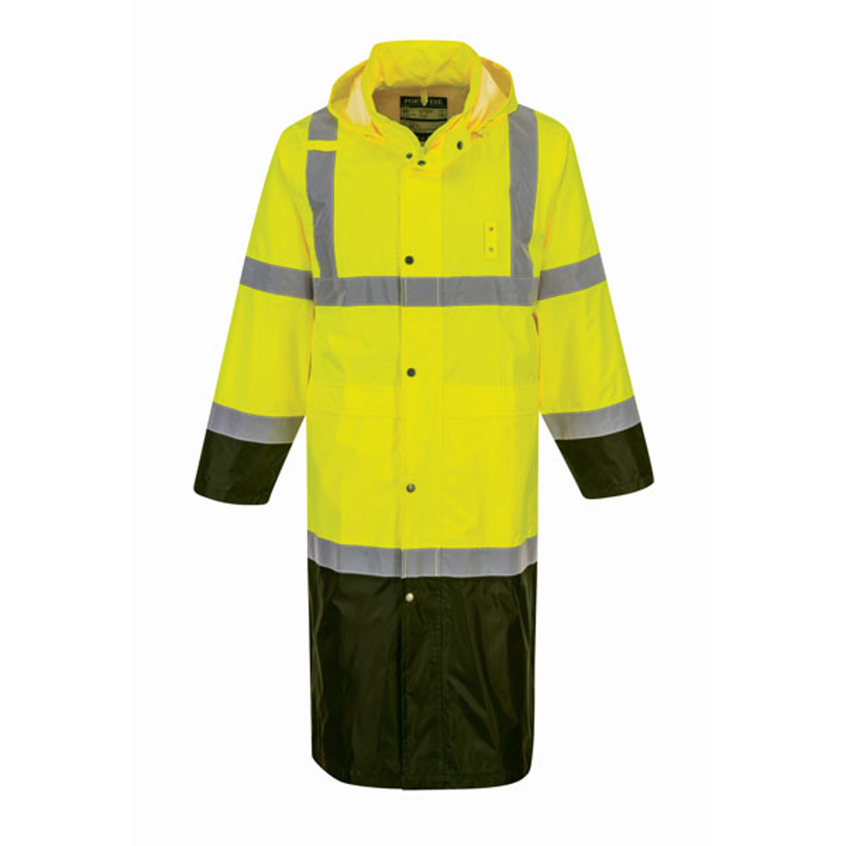 Portwest Hi-Viz 48" Rain Coat Class 3 Yellow/Black