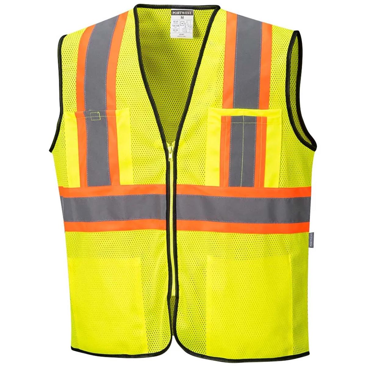 Portwest Frisco HiVis Mesh Executive Vest; Yellow