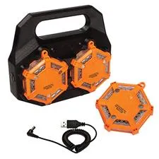 Aervoe 4 Flare Kit, Red LEDs w/Charging Case, Safety Orange 