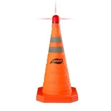 Aervoe 18" Collapsible Safety Cone, Red LED, Orange 