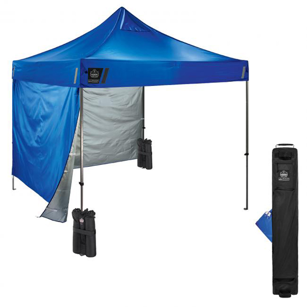 Heavy-Duty Pop-Up Tent Kit 10ft x 10ft Single Blue 