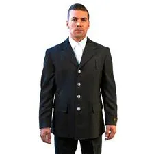 Anchor Dress Coat, CL A, Navy, Poly, Single Breasted, Slvr FD