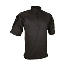 Tru-Spec Combat Shirt, P/C 1/4 Zip, SS, Black