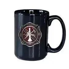Coffee Mug, Black Maltese Cross, 8 oz