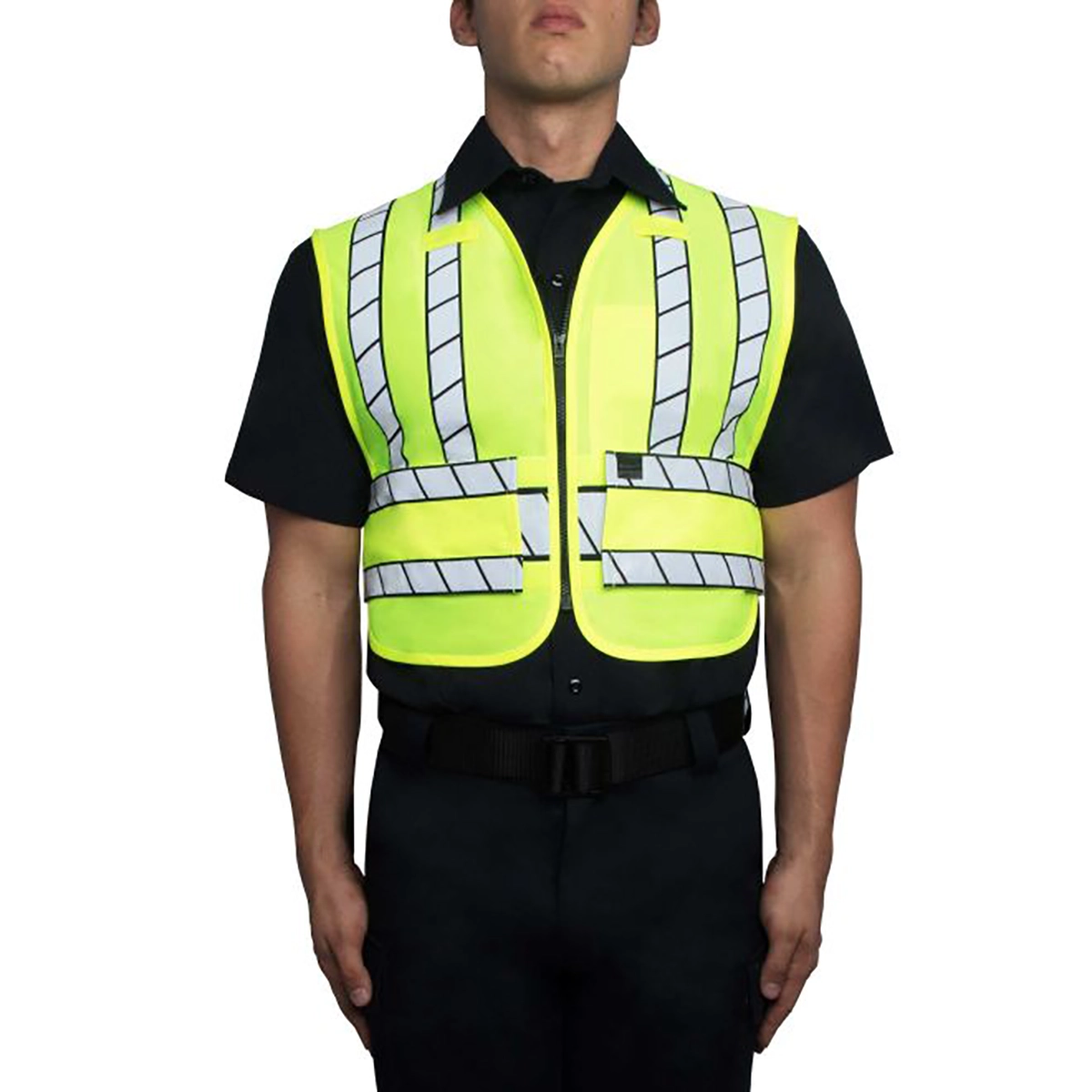 Blauer Breakaway Safety Vest, Hi-Vis Yellow, Zip Front 