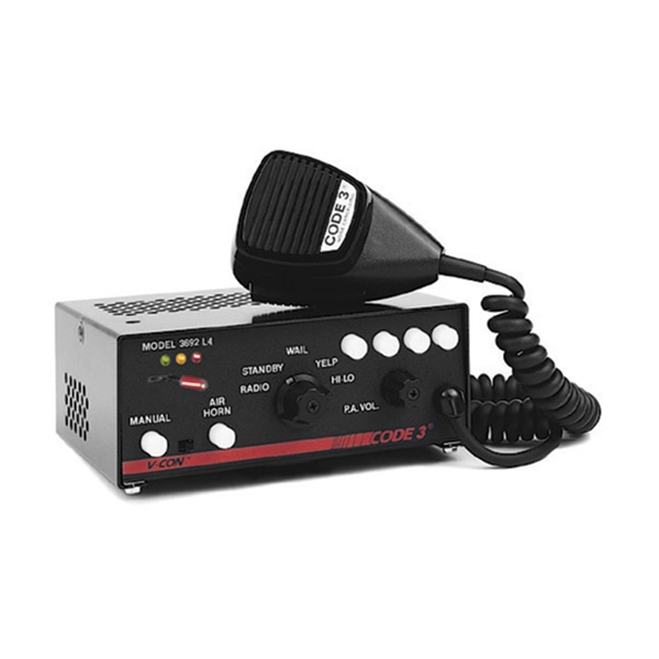 Code 3 V-Con Siren, HiLo Handwired Microphone/Air Horn