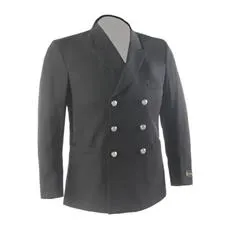 Anchor Dress Coat, Ladies, Blk Double Brstd, 6 Slvr FD
