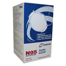 Gateway Respiratory Mask, TruAir, N95, Molded, Box/20 Gateway Respiratory Mask, TruAir, N95, Molded, Box/20