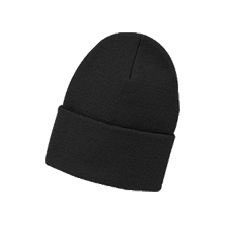 Otto Beanie, 12" Acrylic Knit Cap, Black