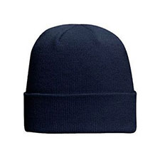 Otto Beanie, 12" Acrylic Knit Cap, Navy