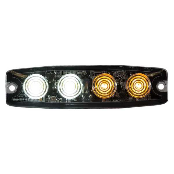 Buyers Products Strobe Light 4 3/8" 4 LED, 12-24, Amber/Clr
