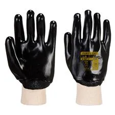 Portwest PVC Knitwrist Glove Black