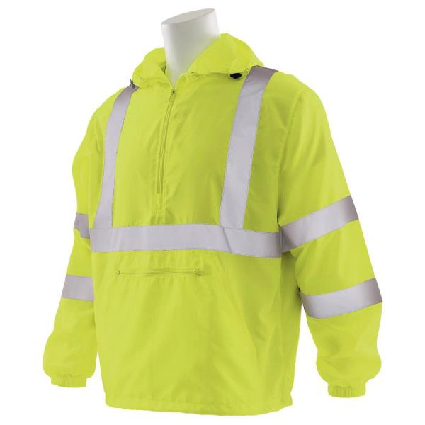 Windbreaker Jacket, Class 3 ANSI Water Repellent Lime