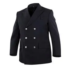 Elbeco Dress Coat, Navy Double Breasted, 6 Silver FD Button