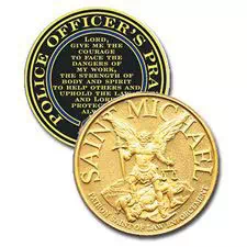 Blackinton Challenge Coin, Police Prayer/St. Michael 