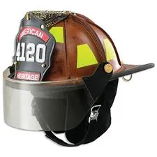 LION American Heritage Leather Helmet, 4" Faceshield 