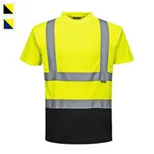 Portwest Two-Tone T-Shirt, SS 100% Poly, Class 2
