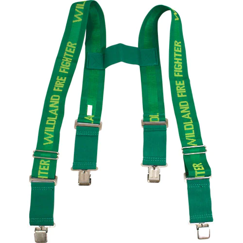 Honeywell Wildland Suspender, H-Back, Green, Alligator Clip