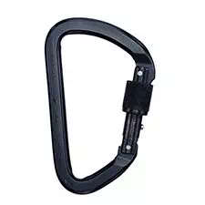 PMI SMC Lite Allow Steel Locking Carabiner-Black