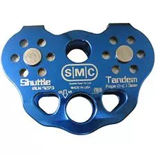 PMI SMC Shuttle Tandem Rope Pulley-Blue-for Rope Only