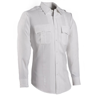 Spiewak Microfiber LS Shirt Hidden Zip, White
