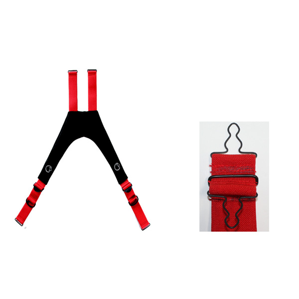 LION Suspender, V-Force Non-High Back, Red, 42" (R) Wire Clips in Front