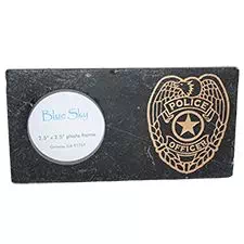 BlueSky Picture Frame, Stone 4X8, Opening 2.5X2.5 "Police"