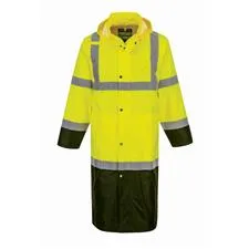 Portwest Hi-Viz 48" Rain Coat Class 3, Yellow-Black