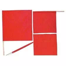 Pro-Line Flag, Red Vinyl w/ Wood Handle 18"x18"