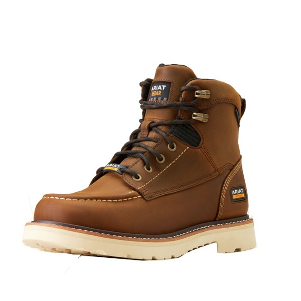 Ariat Rebar Lift 6" WP Work Boot; Distressed Brown