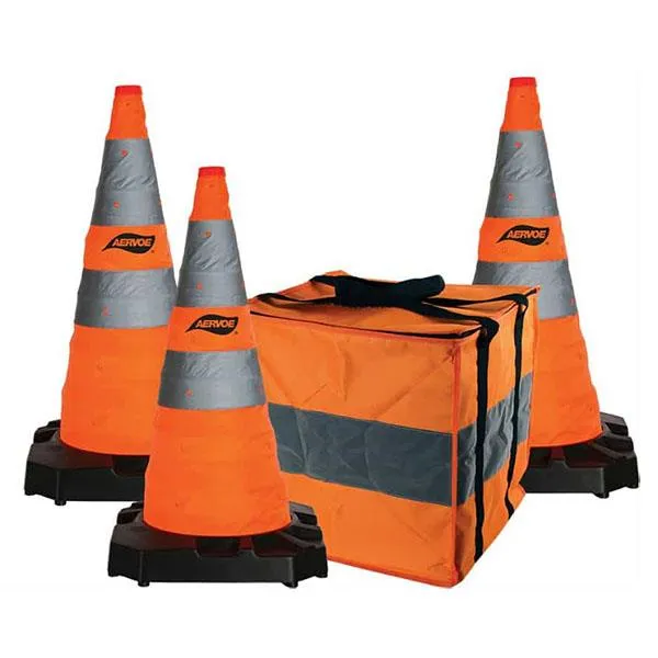 Aervoe 28" H.D. Collapsible Safety Cone 3-Pack Kit 