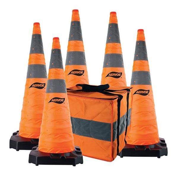 Aervoe 36" H.D. Collapsible Safety Cone 5-Pack Kit