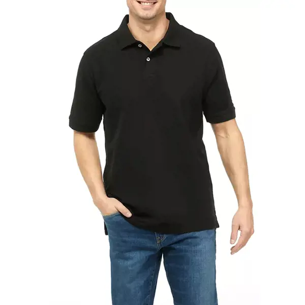 Newport Harbor Short Sleeve Polo, Black