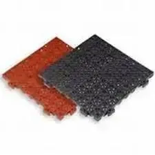 Turtle Plastics Compartment Tile, 3/4" thick, Red, 1'x1'