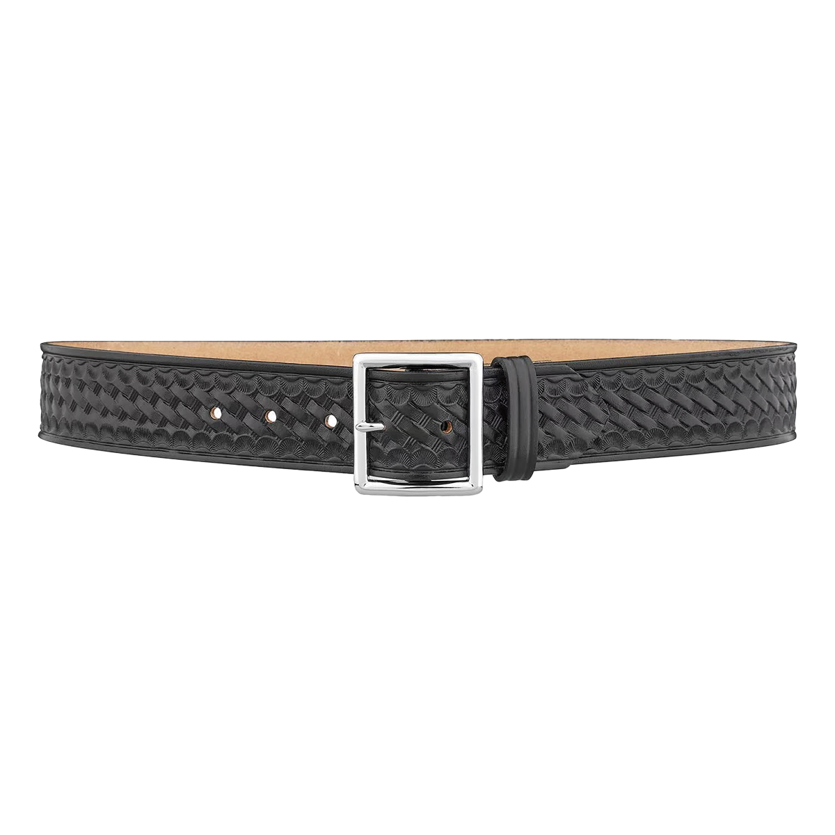 Dutyman 1.75" Black Belt, BW, Silver Buckle