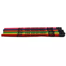 Pencil, Neon, Assorted Colors "Stop, Drop & Roll" 