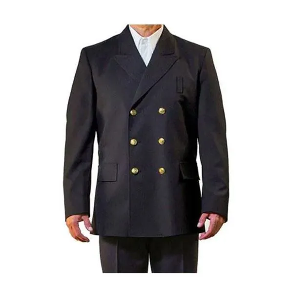 Anchor Dress Coat, Class A, Dbl Breasted, Navy, 6 Gold FD 