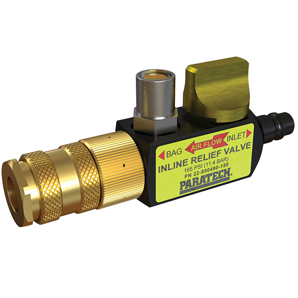 Paratech Relief Valve Inline, 165 PSI