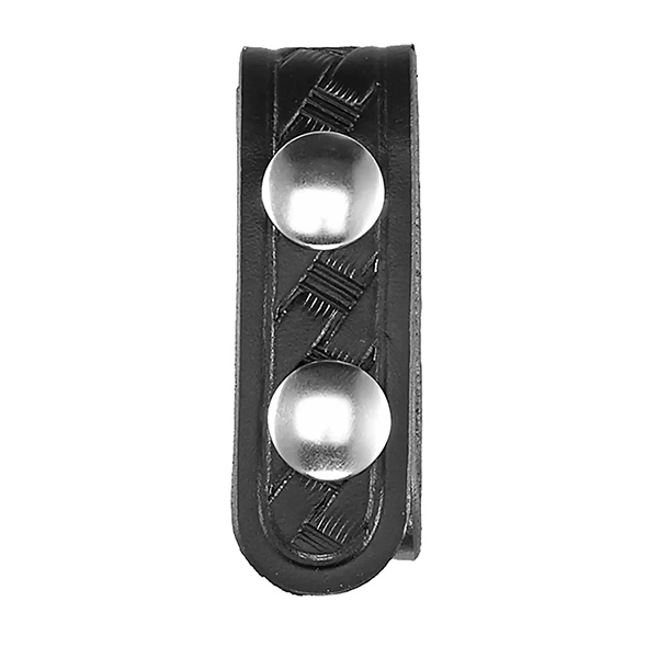 Dutyman Belt Keeper, BW with Nickel Snaps