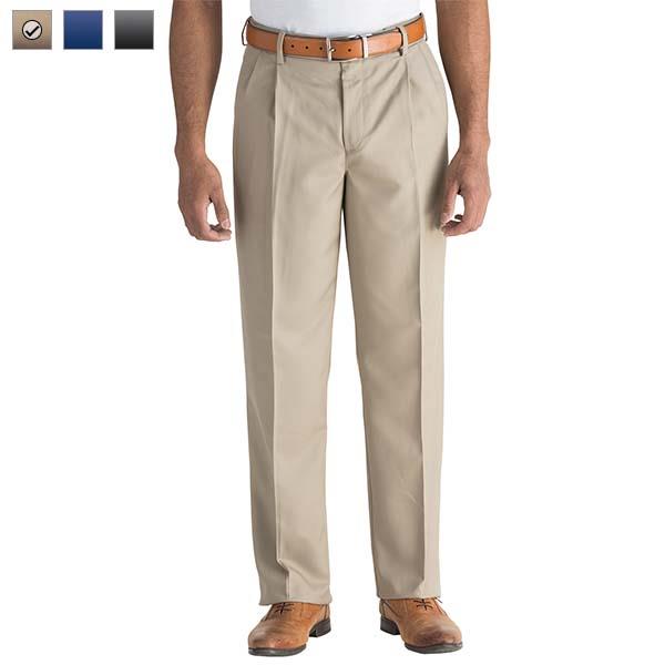 Edwards Mens Pleated Pants Microfiber Unhemmed