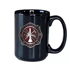 Coffee Mug, Black Maltese Cross, 8 oz 