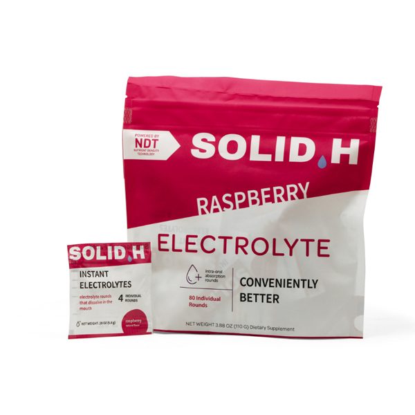 Medique Solid H Electrolyte Tablets; Raspberry; 20x4/bag