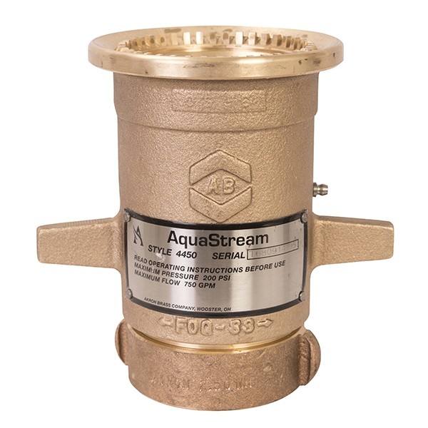 Akron Nozzle, Aquastream, 2.5", Brass