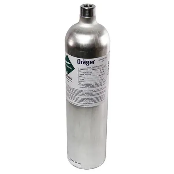 Draeger Standard 4-Gas Cal Mix, 58L, CH4/CO/H2S/O2-N2 