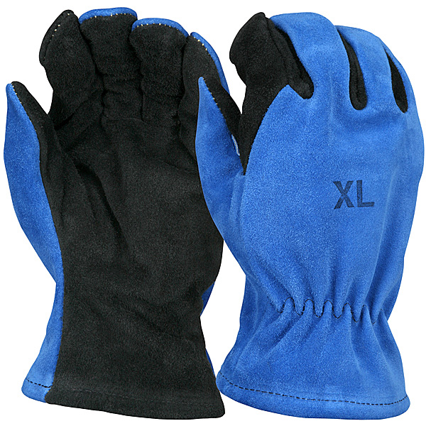 Shelby Glove, Cowhide, Black Blue, Fed-Cal OSHA, Gauntlet