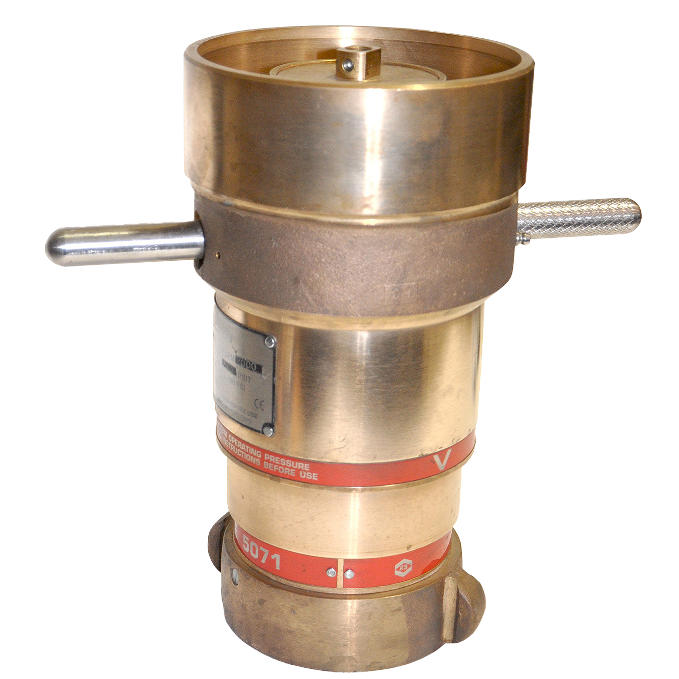 Akron Nozzle, 3.5", Akromatic 2000, Manual, Brass