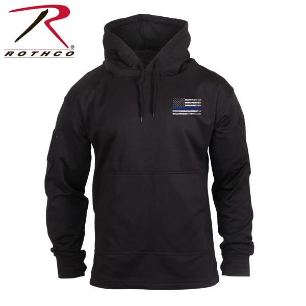 Rothco Thin Blue Line Black Conceal Carry Hoodie